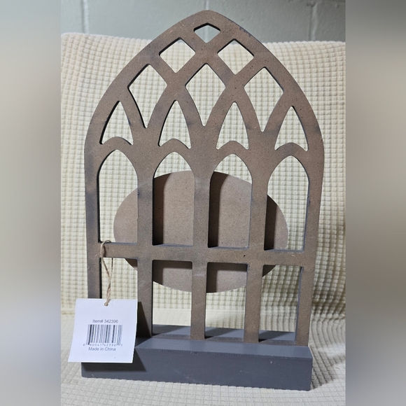 Wooden Tabletop Arch "Family" Decor Rustic Farmhouse Cathedral Window Design NWT - Picture 4 of 8